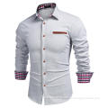 Men's Casual Dress Shirt Button Down Shirts Long-Sleeve Denim Work Shirt